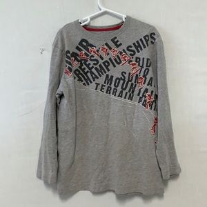 Boys gray long sleeve 100% cotton shirt by Joe Size Medium (8)